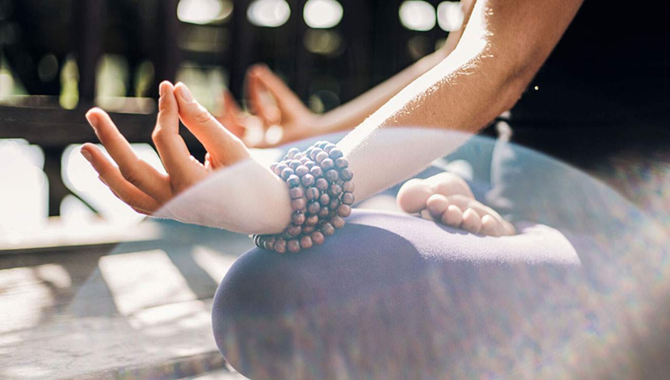 Vine North Hills person doing meditation and yoga